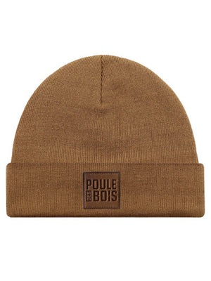 Tuque POULE des BOIS BROWN Logo Cuir