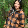 POLAR ZIP FEMME à carreaux BROWN