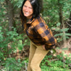 POLAR ZIP FEMME à carreaux BROWN