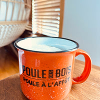 Tasse céramique 450 ml ORANGE Poule à l'affût!