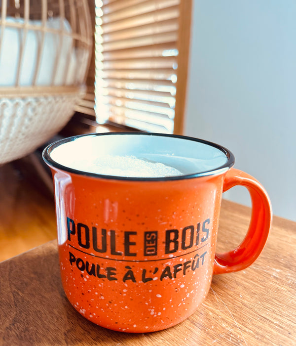 Tasse céramique 450 ml ORANGE Poule à l'affût!