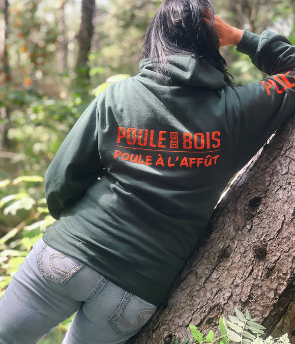 HOODIE CLASSIQUE VERT-ORANGE