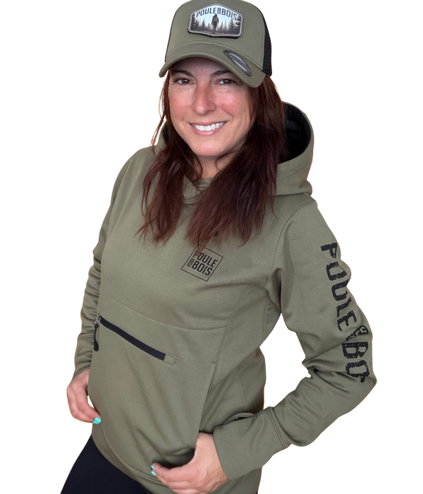 HOODIE À COUETTE ELVA OLIVE (ENVOI SEMAINE DU 20 AVRIL)