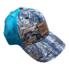 Casquette à Couette Camo-Turquoise