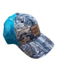 Casquette à Couette Camo-Turquoise