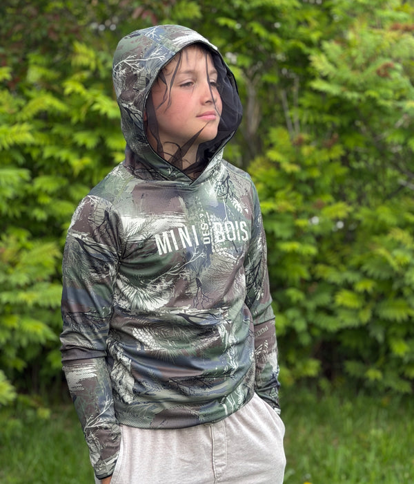JUNIOR Mini des Bois- HOODIE PDB CAMO LT  filet anti-moustiques