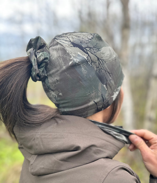COMBO TUQUE À COUETTE/ CACHE-COU LÉGER PDB CAMO