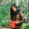 POLAR ZIP FEMME à carreaux BROWN