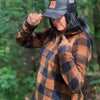 POLAR ZIP FEMME à carreaux BROWN