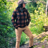 POLAR ZIP FEMME à carreaux BROWN