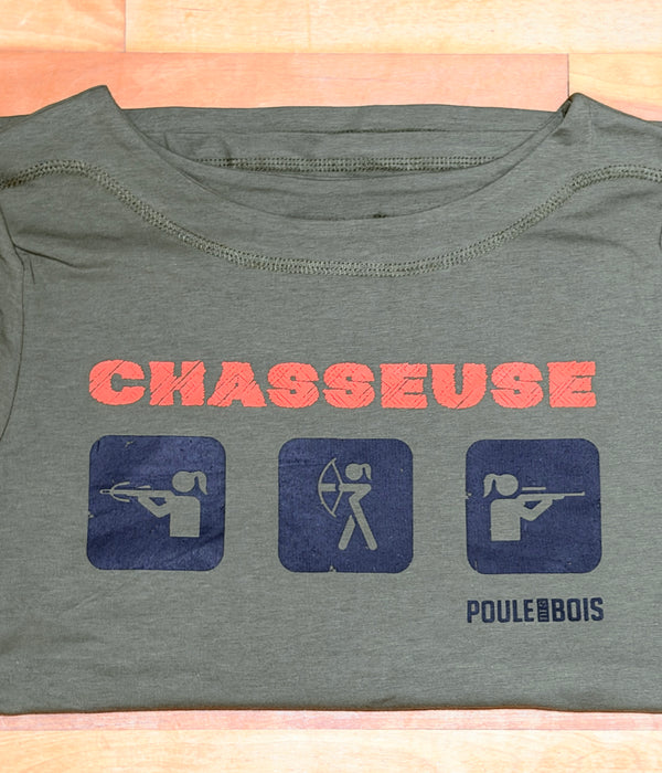 Chandail manches longues Olive- CHASSEUSE