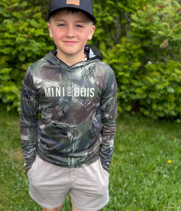 JUNIOR Mini des Bois- HOODIE PDB CAMO LT  filet anti-moustiques