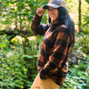 POLAR ZIP FEMME à carreaux BROWN