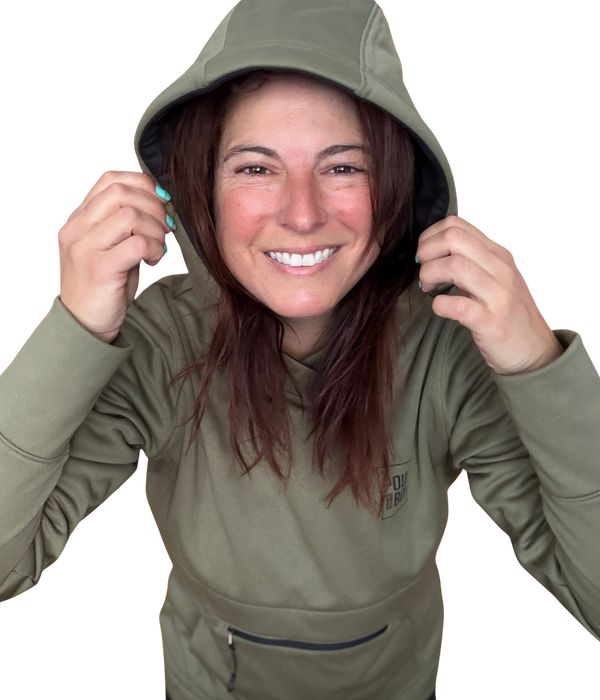 HOODIE À COUETTE ELVA OLIVE (ENVOI SEMAINE DU 20 AVRIL)