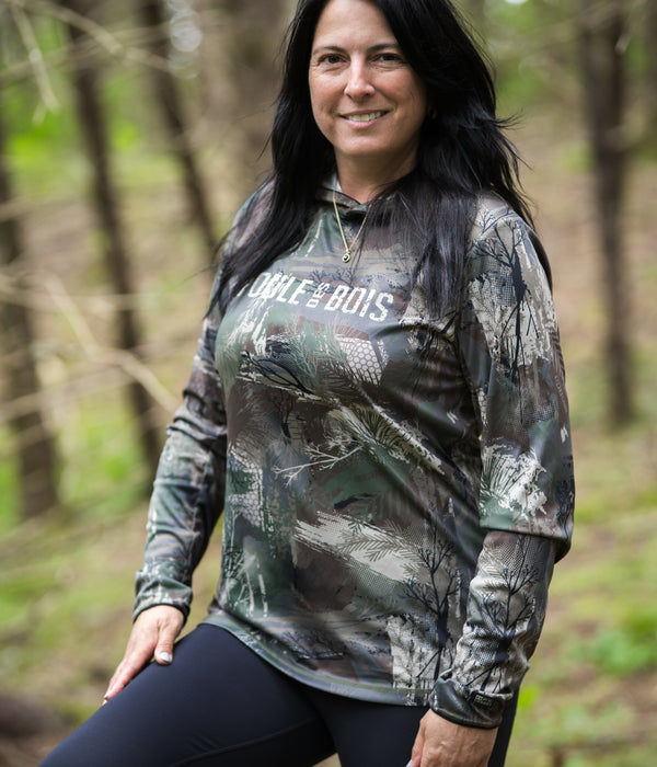 HOODIE LÉGER PDB CAMO filet anti-moustiques FEMME édition 2026