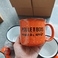 Tasse céramique 450 ml ORANGE Poule à l'affût!