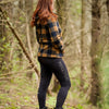 WOMEN'S BROWN Checked Jacket