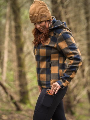 Veste à Carreaux FEMME BROWN