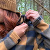 WOMEN'S BROWN Checked Jacket