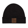 Tuque NOIRE Logo Cuir