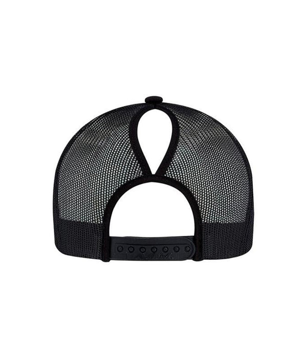 Casquette à Couette Noire Logo FAUX SUÈDE CASEPACK 6