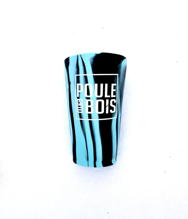 Verre 16 oz en silicone TURQUOISE et NOIR (unitaire)