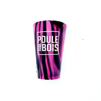 Verre 16 oz en silicone ROSE et NOIR (unitaire)